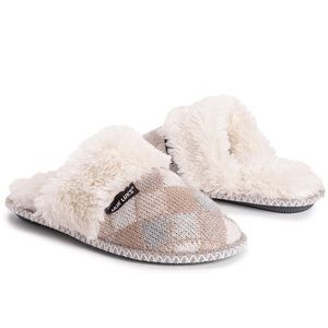 New Women's Muk Luks Fairy Dust Plaid Slippers